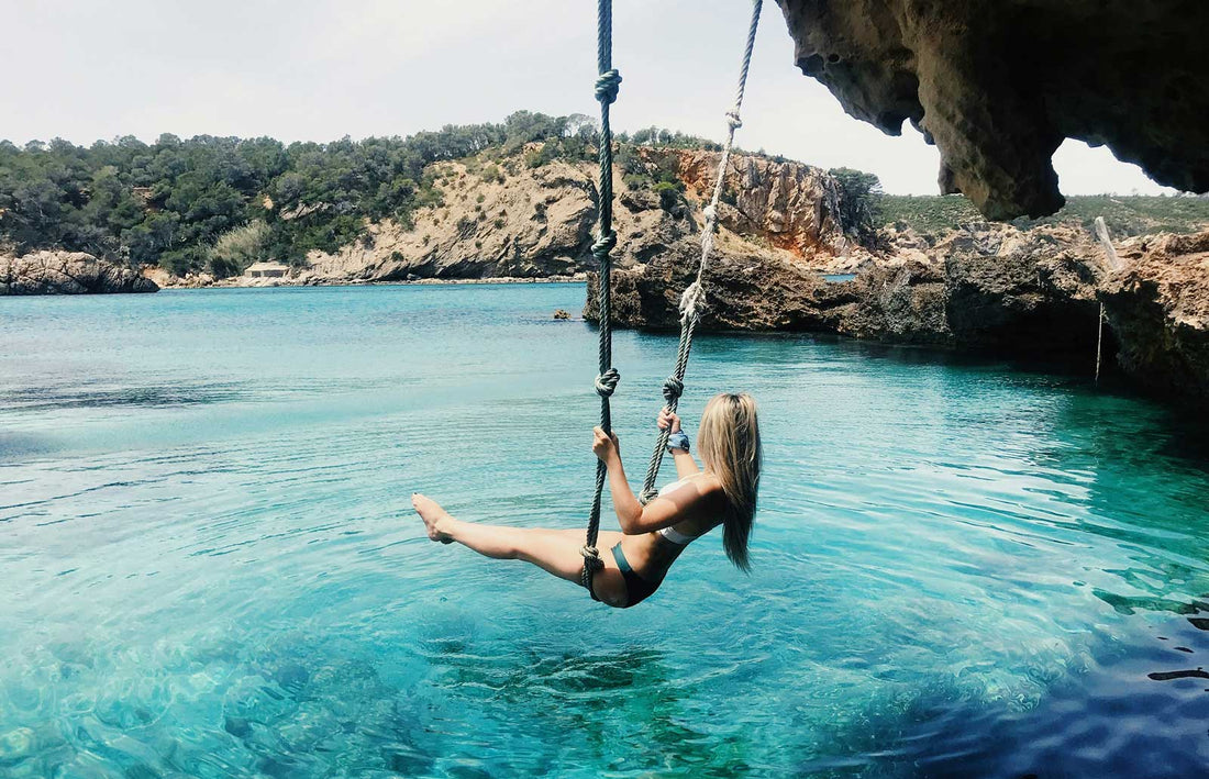 EXPLORING IBIZA'S PRISTINE BEACHES CRYSTAL-CLEAR WATERS & GOLDEN SANDS.