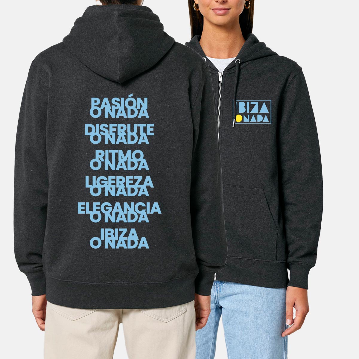 Hoodie Ibiza O Nada Slogans