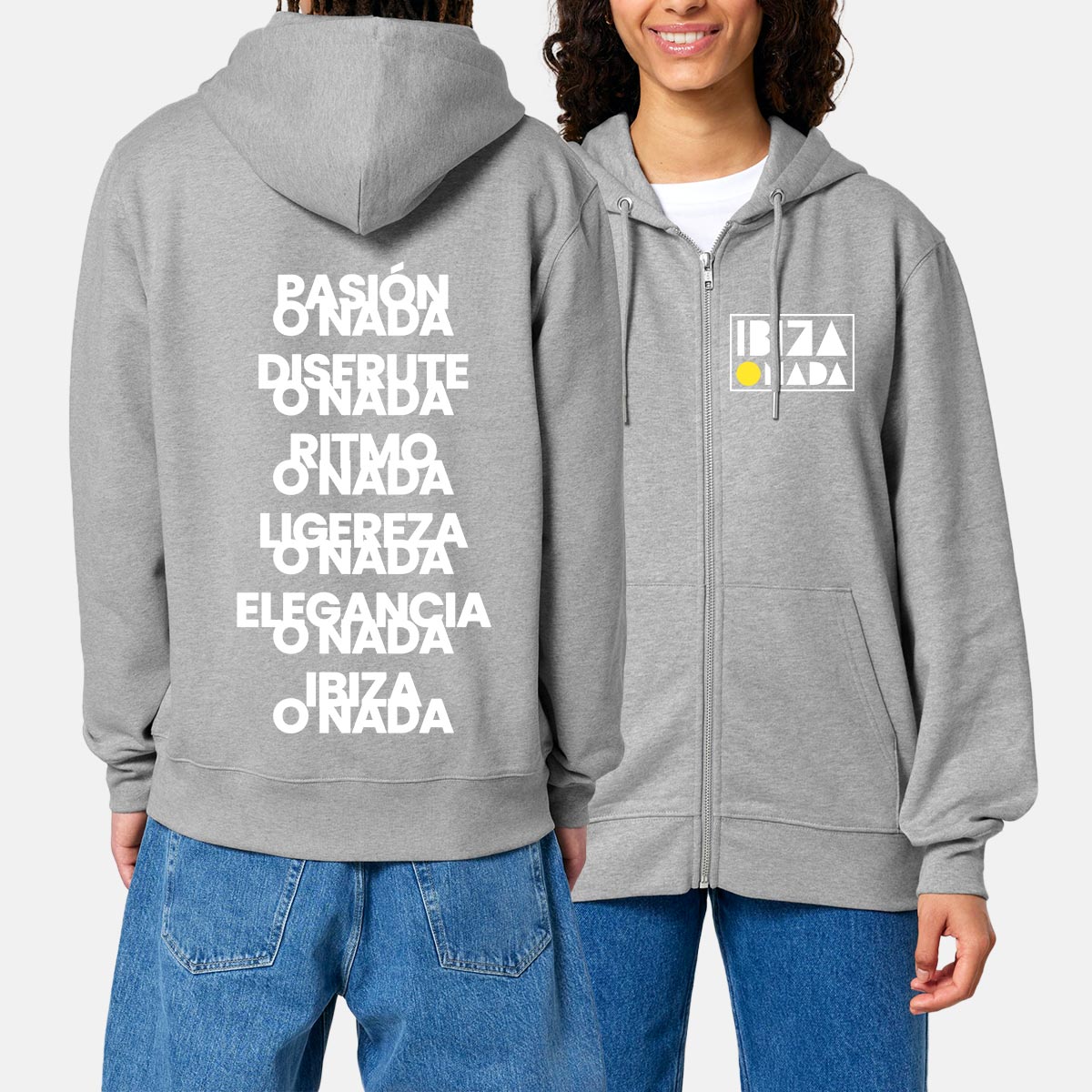 Hoodie Ibiza O Nada Slogans