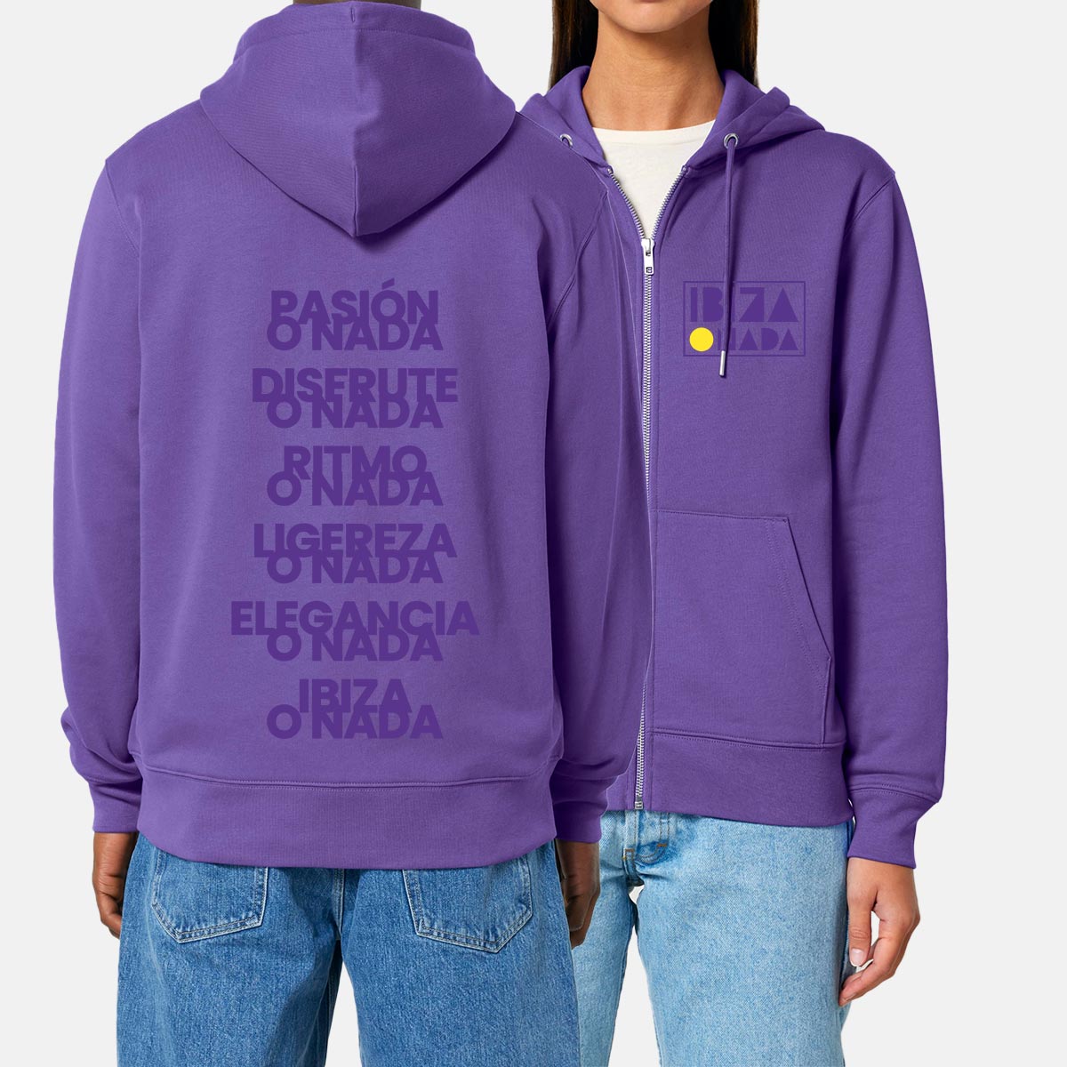 Hoodie Ibiza O Nada Slogans