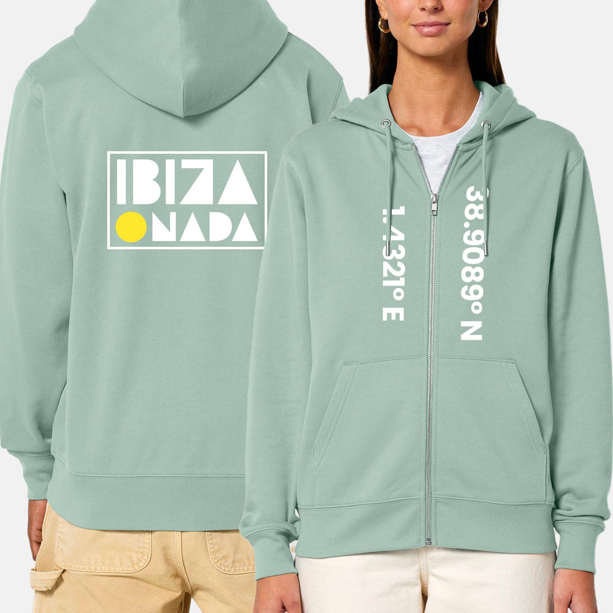 Ibiza O Nada Hoodie Zipper Coordinates