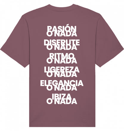 Oversize T-Shirt Ibiza O Nada Slogans