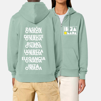 Unisex zip-thru hoodie Ibiza Slogans