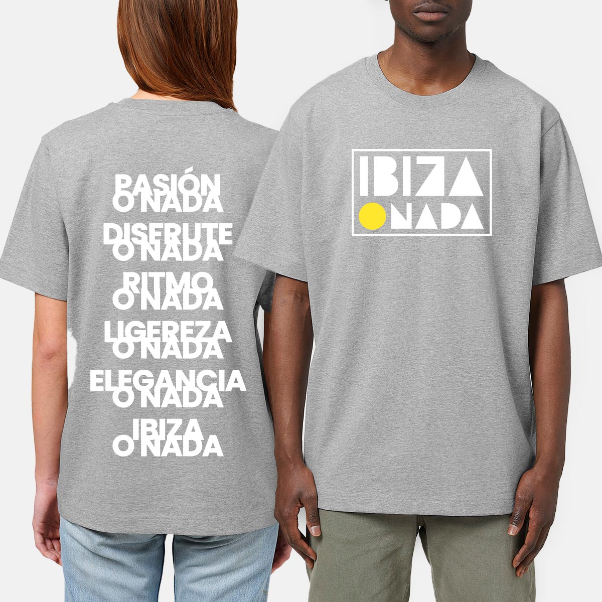 Oversize T-Shirt Ibiza O Nada Slogans
