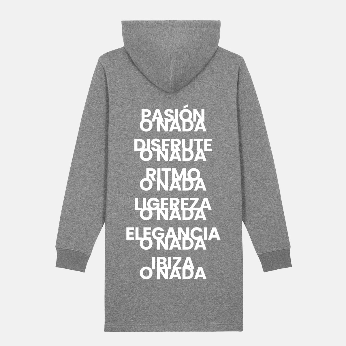 Sweatshirt-Kleid mit Ibiza-Slogans