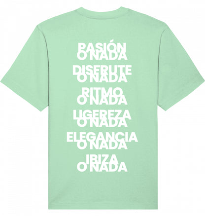 Oversize T-Shirt Ibiza O Nada Slogans