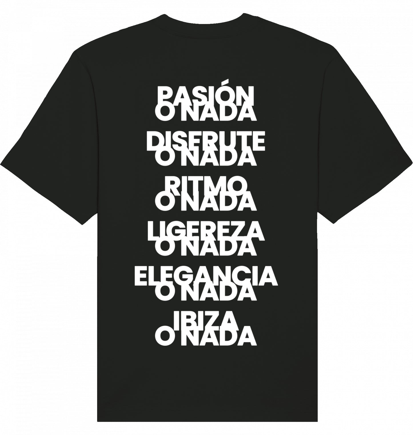 Oversize T-Shirt Ibiza O Nada Slogans