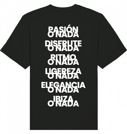 Oversize T-Shirt Ibiza O Nada Slogans